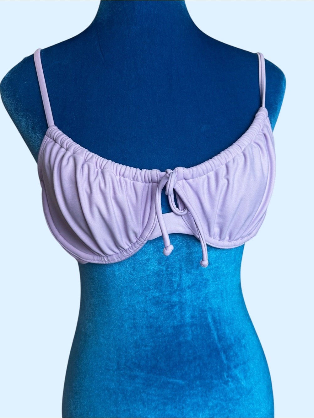 Exhilaration Lavender Ruched Underwire Bikini Top